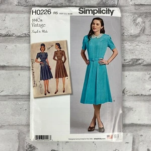 Simplicity H0226 1940's Vintage Dress Sewing Pattern  New Uncut Simple To Make - Picture 1 of 2