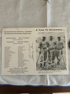 Negro League Wilmer Fields, Bobby Avila, Vic Power, Stanley Glenn Auto Signed - Picture 1 of 7