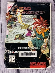 Folleto de instrucciones Chrono Trigger (Super Nintendo, 1995) dañado - Imagen 1 de 8