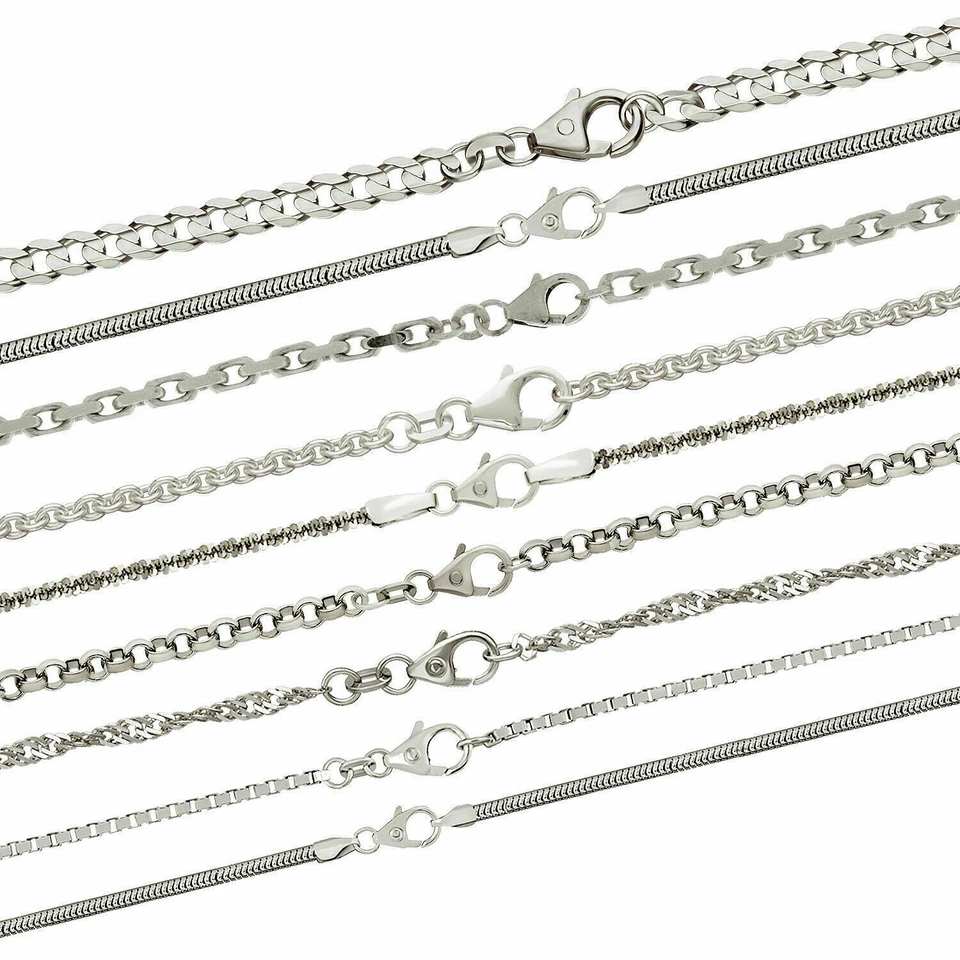 Massive 925 Silberkette Panzerkette Ankerkette Singapurkette Schlangenkette echt - Bild 1 von 4