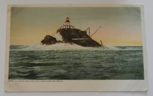 Postal Tillamook Rock and Lighthouse Portland Oregon de colección - Imagen 1 de 2