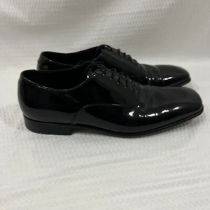 Prada Men's Patent Leather Oxford Dress Shoes Formal Black Size 6 US 7 (2E) - Picture 1 of 10