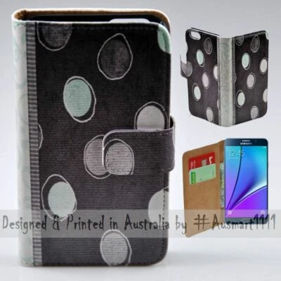 For Samsung Galaxy Note Series - Polka Dot Damask Print Mobile Phone Case Cover - image 1 of 3