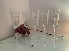 Vintage Crystal Wine glasses Set of 5 Wine Goblets, Dessert Wine Glasses Barware