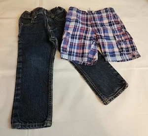 Vintage Osh Kosh Pair of Jeans 2T Plus Carter's Shorts 3T-BOTH EUC - Picture 1 of 18