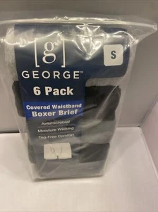 Paquete de 6 calzoncillos George Boxer para hombre sin etiquetas - Imagen 1 de 12