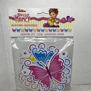 Fancy Nancy 6' Butterfly Banner NEW Birthday Party Decoration Disney Junior - Picture 1 of 4