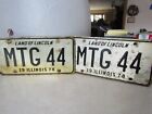 1978 IIlinois Land of Lincoln Matching Pair Metal License Plates:  MTG44