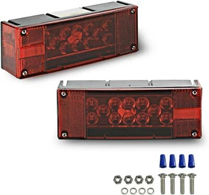 low profile LED Red Trailer Rectangle Stop Turn Submersible low profile light - Picture 1 of 6