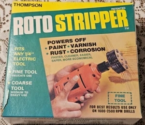 Thompson Roto Stripper w/ Original Box Vtg Retro 1978 DIY Drill Attachment  - Picture 1 of 6
