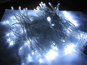 100 LED WHITE STRING LIGHT BATTERY OPERATED FAIRY LIGHTS PARTY BEDROOM WEDDING