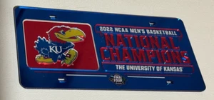 KANSAS JAYHAWKS - 2022 NCAA MEN'S NATIONAL BASKETBALL CHAMPIONS - LASER PLATE - Picture 1 of 1