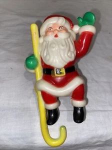 Vtg 60s-70s Celluloid Christmas (Holiday)Santa Mantel Stocking Holder Hong Kong - Picture 1 of 11