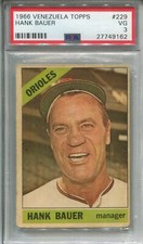 1966 Venezuelan Topps #229 Hank Bauer PSA 3 (VG) Baltimore Orioles Venezuela