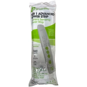 Greenlite 7-Outlet Advanced Power Strip, Energy Saving Surge Protection - Picture 1 of 2