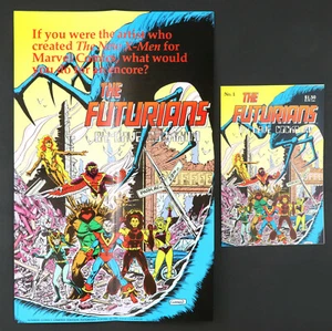 FUTURIANS #1 1985 Dave Cockrum with Comic Book Store Promotional POSTER - Picture 1 of 4