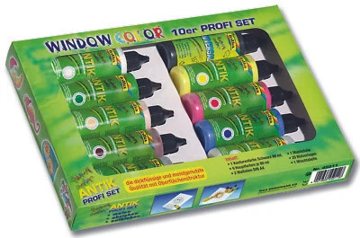 folia 45011 - Funny Window color ANTIK Profi Set 10er Set - Ideal Fensterbilder - Bild 1 von 3