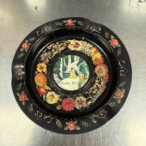 Cenicero de metal de recuerdo años 60, Charlotte, Carolina del Norte - Imagen 1 de 4