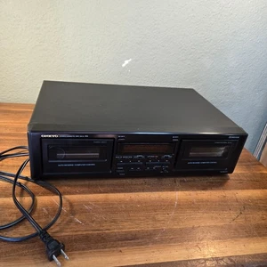Onkyo TA-RW222 Stereo Dual Cassette Tape Deck Player Recorder Tested - Picture 1 of 9