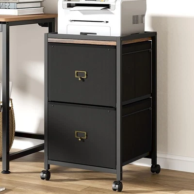 2/3 Drawer File Cabinet Mobile Filing Cabinet Home Office Fit A4 Letter W/ Wheel - image 1 of 4