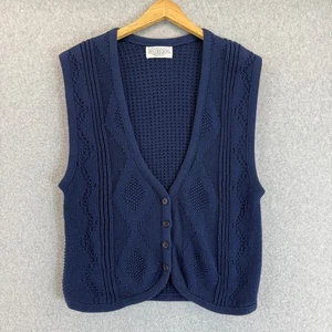 Sophisticates Pendleton Knockabouts Knit Sweater Vest Navy Blue Vntg Mens Large - Picture 1 of 12
