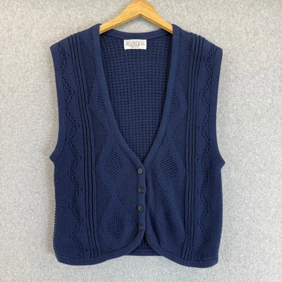 Sophisticates Pendleton Knockabouts Knit Sweater Vest Navy Blue Vntg Mens Large - Image 1 of 4