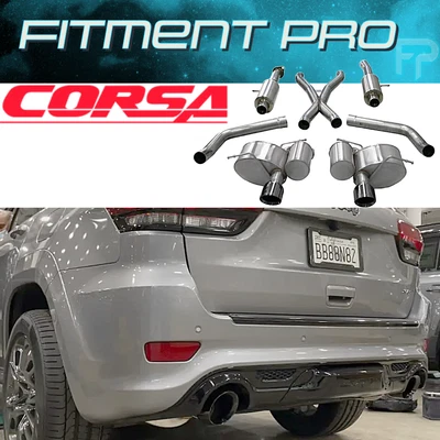 Puntas negras de escape deportivas CORSA 14466BLK para Jeep Grand Cherokee SRT 12-21 Foto 1 de 4