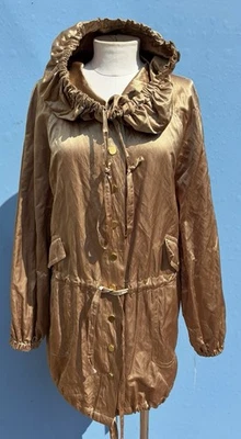 Chaqueta Dana Buchman (db Live) con Capucha Metálica Arrugada Invierno Camel Talla X/Grande Foto 1 de 4