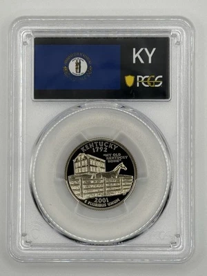 2001 S 25C Clad Kentucky Quarter PCGS PR70DCAM - Image 1 of 2