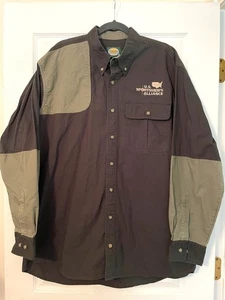 Cabelas Mens Olive Long-Sleeve Hunting Shirt US Sportsmen Alliance Sz Large Tall - Picture 1 of 10
