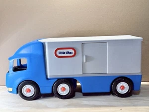 Vintage Little Tikes Semi Camion Big Rig Hauler Blu Grigio Giocattolo Trattore Rimorchio Ottime Condizioni - Foto 1 di 13