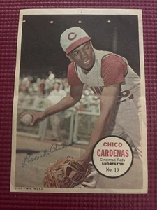 1967 TOPPS BASEBALL POSTER INSERT #10 PIN UP 5X7 Leo CHICO CARDENAS REDS - Bild 1 von 8