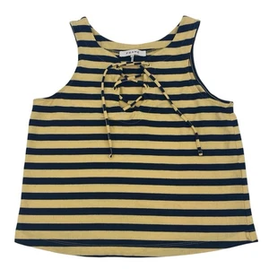 Frame Damen Größe M Gestreift Ärmellos 100% Baumwolle Golden Haze Multi Top - Bild 1 von 10
