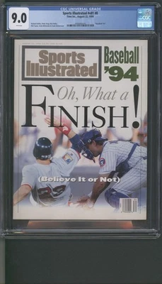 1994 SPORTS ILLUSTRATED #V81 #8 – CGC 9.0 VF/NM – BASEBALL STRIKE ‘94 – HISTORIC - Image 1 of 2