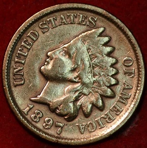 1897 Philadelphia Mint Indian Head Cent - Picture 1 of 2