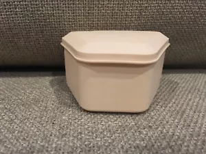 Denture Bath Beige Tan Box Mouth Guard Dental Storage Container - Picture 1 of 3
