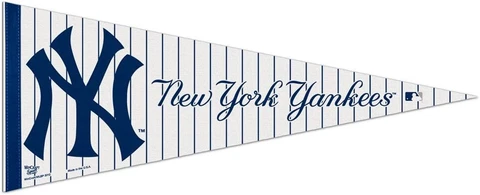 WinCraft MLB New York Yankees Pinstripes Carded Classic Felt Pennant, 12" x 30 Cover