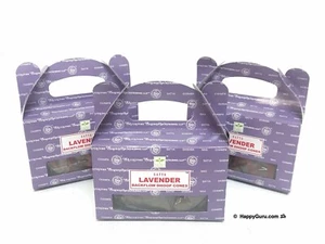 “Lavender” Backflow Cones (3 Packets) 72 Cones Satya Sai Baba Dhoop Carton ॐ - Picture 1 of 2