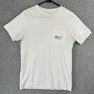 Camiseta Vineyard Vine Pequeña Informal Bolsillo Bandera “Todos los días deben sentirse tan bien” - Imagen 1 de 8