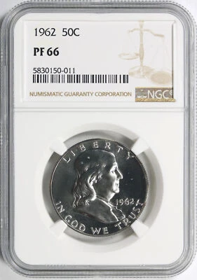 1962 Proof 50c Franklin Half Dollar NGC PF66 - Image 1 of 4
