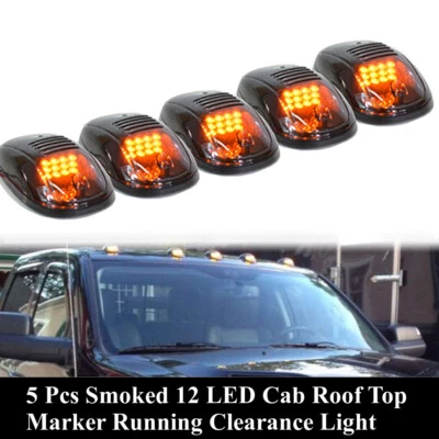 Amber Smoked 12 LED Cab Roof Marker Light For 2003-2016 Dodge Ram 2500 3500 4500 - Image 1 of 4