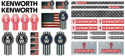 SET KENWORTH TRUCK USA 1:14 1:16 Tamiya DECAL STICKER RC AUFKLEBER 086 - Bild 1 von 3