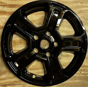 2018-2023 Jeep Wrangler Sport S 7920-GB 17" Gloss Black Wheel Skin Cap 1 Piece - Picture 1 of 2