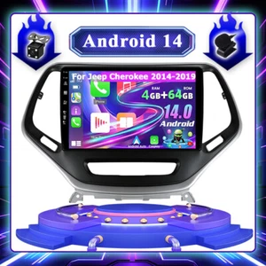 CarPlay Android 14 Auto Car Stereo GPS Head Unit For Jeep Cherokee 2013-2020 AHD - Picture 1 of 17