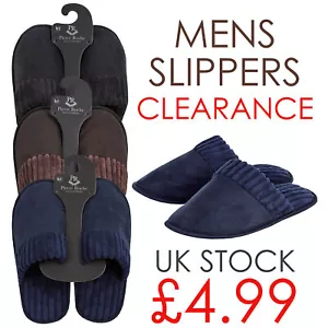 Mens Slippers Slip On Slippers Mule Full Toe UK 6 7 8 9 10 11 Memory Foam SALE - Picture 1 of 9