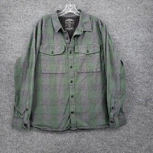 REI Cooperative Button Up Shirt Mens XL Gray Plaid Flannel Pocket Hiking Outdoor - Picture 1 of 7