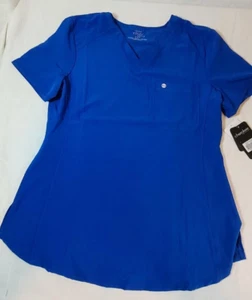 Cherokee Peelings Damen V-Ausschnitt Tuck In Top blau Medium CK687A - Bild 1 von 7