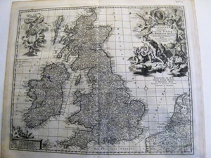 England and Ireland. Original antique map. N. Visscher, Amsterdam 1683-98 - Picture 1 of 1