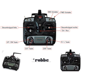 Fernsteuerung Modell R/C Robbe XS-7 LCD Pro 2.4ghz Transmitter Fhss Funfioni - Picture 1 of 1