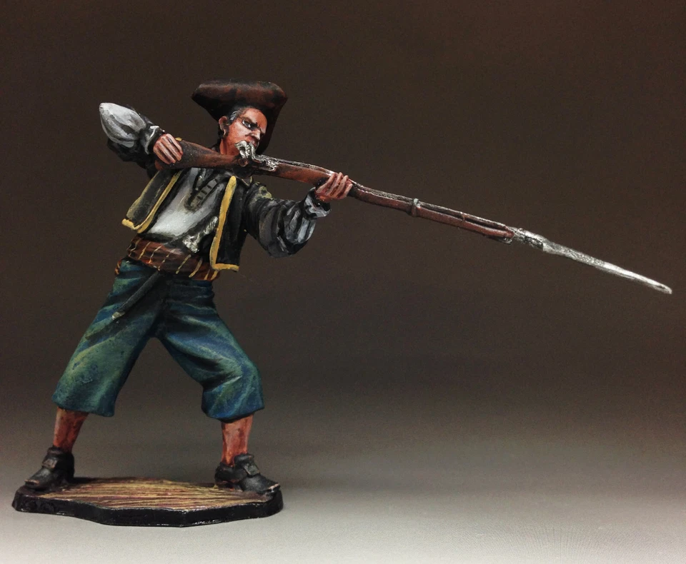 Brinquedo de estanho soldados pirata 54 rmm estatueta escultura de metal pintada à mão EM ESTOQUE - Imagem 1 de 4